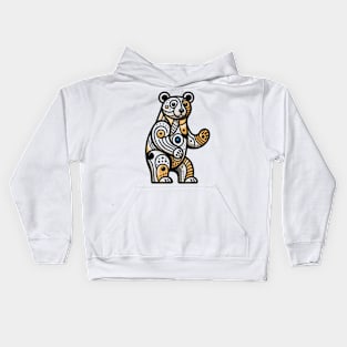 Bear illustration. Illustration of a bear in cubism style Kids Hoodie